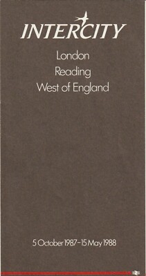 Vintage UK / BritRail  Intercity Schedule-1987