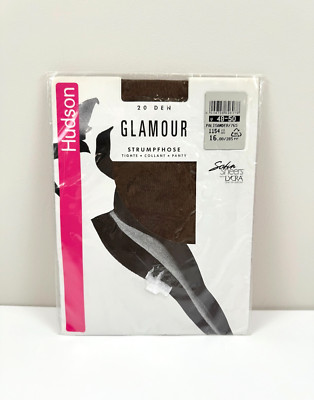 Hudson Glamour Strumpfhose (German) Tights 20 Den Palisander Wide Border 48-50