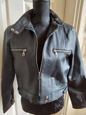 stunning designer Ladies David Conrad Leather Jacket size 12