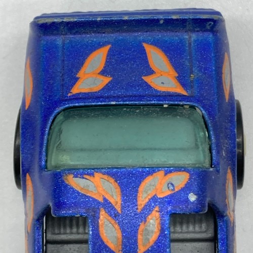 Mattel Inc 1977 Hot Bird Blue Metallic Firebird Orange Flames Bird Malaysia VTG - Picture 9 of 20