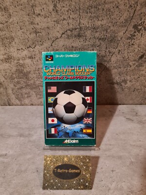 SFC Super Famicom Champions World Class Soccer mit OVP und Anleitung + Poster 