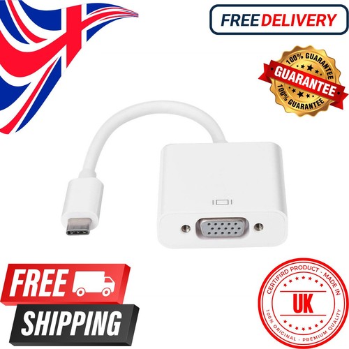 USB-C to VGA Adapter Cable – Compatible for ios, Dell, HP - 第 3/5 張圖片
