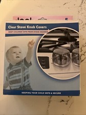 5 Pack Clear Stove Knob Safety Covers - Child Proof Lock for Kids Toddlers Baby