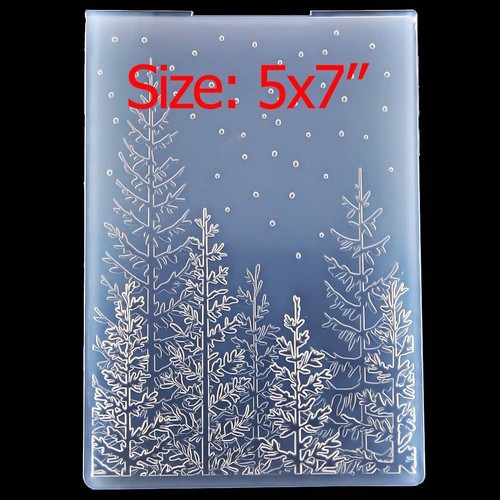 3D Tree Woodland Background Plastic Embossing Folders for Card Making - 第 2/3 張圖片