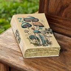 400 Pages Large Grimoire Mushroom Printed Blank Spell Book of Shadowed Leather.