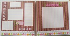 School Days Set 2 Scrapbooking Pages Pre-made 12x12 Handcrafted That's My Girl