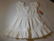 Osh Kosh B'Gosh Youth Girl's Swim Beach Cover Up Terry Cloth Size 4 White NWT