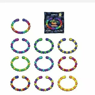 10 x Regenbogen Kinder Armband Party Tasche Füller Spielzeug Geschenk SLITHER.IO Spiel Wurm Neu