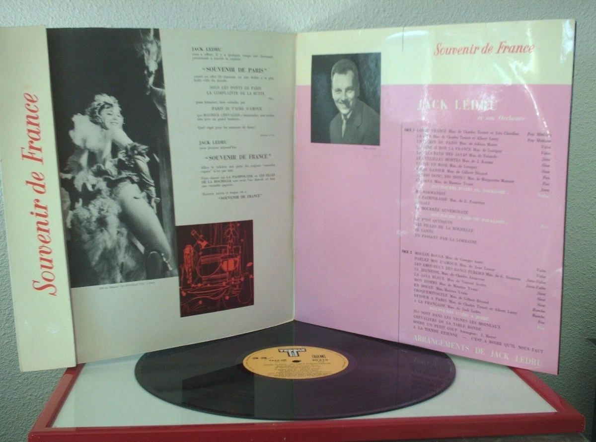 SOUVENIR DE FRANCE par JACK LEDRU - DISQUE TEPPAZ 30 510 - EXCELLENT ETAT -
