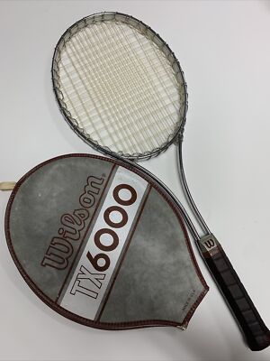 Raquette De Tennis Vintage Wilson TX6000 – Métal Léger – Avec Housse Zip