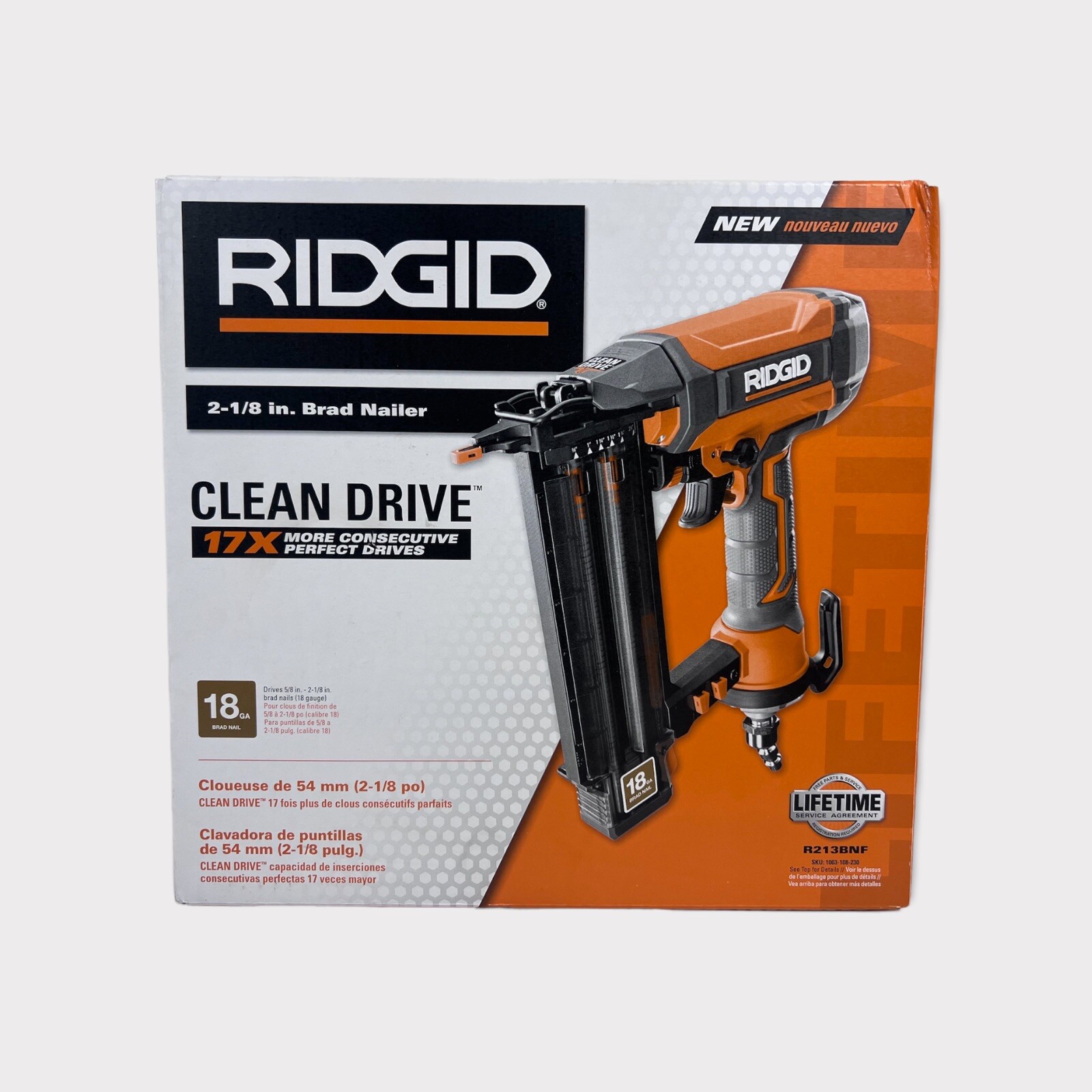 RIDGID R213BNF Brad Nail Gun for sale 