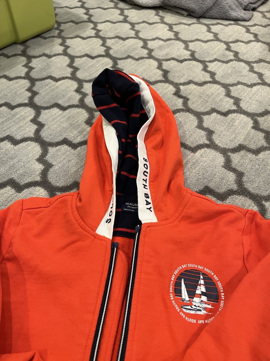 Nukutavake Boys orange Zip Up Hoodie designed in Spain