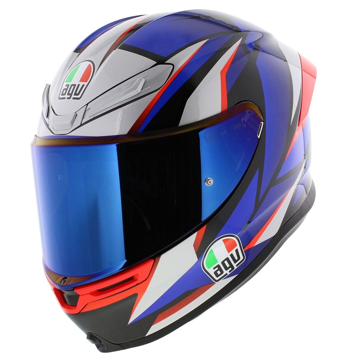 AGV K6 S Slashcut Gloss Black Blue Red, Full Face Motorcycle AGV K6 S Slashcut Gloss Black Blue Red, Full Face Motorcycle