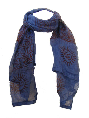 Hand Printed Indian Cotton Ram Nami Scarf - Fair Trade - Picture 1 of 26