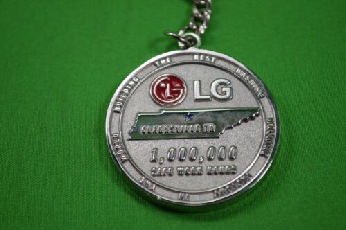 LG Electronics Safety Award Medal Keychain Medallion Clarksvile,TN - Picture 2 of 2