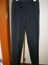 ESCADA TANJA BLACK LINEN BLEND DRESS PANTS SLACKS STRAIGHT LEG 5002064 Sz 40