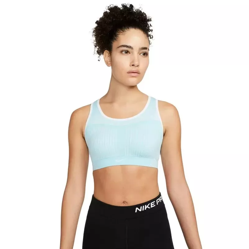 NEW Nike Women's LIGHT BLUE Flyknit High Support Sports Bra (AJ4047-482) XS  $80