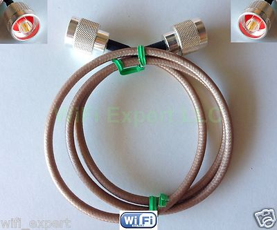 1' RG142 M17 N Male to N Male Silver coated RF Coax Lab Cable US 1 foot