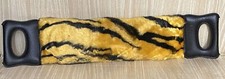 Swank Tiger Print Faux Fur  Black Leather Boot Polish Storage Pouch With Zipper