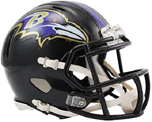 Nfl Football Helm Baltimore Ravens Mini Speed Footballhelm Helmet-image