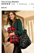 Victoria  s Secret PINK cozy Blanket  Tote Bag brand new