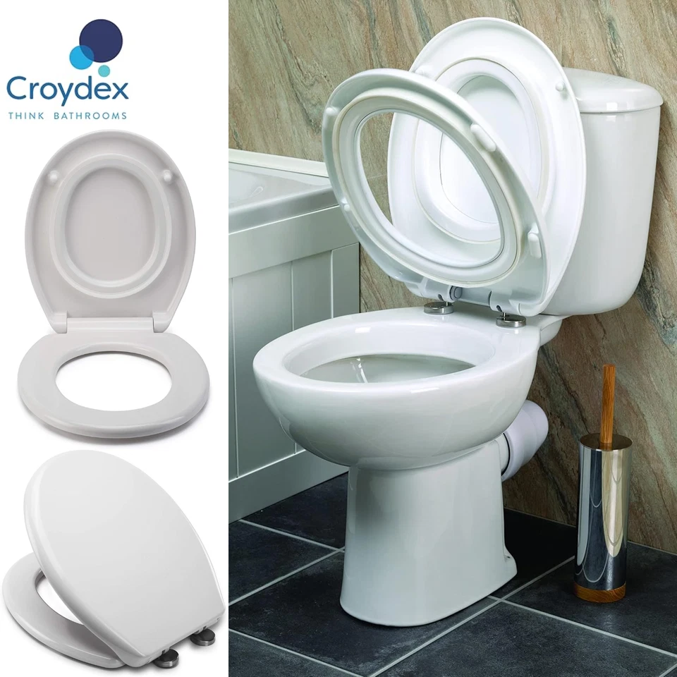 Croydex Safe Spül WC-Sitz antibakteriell behandelte Oberfläche Soft Close Scharniere
