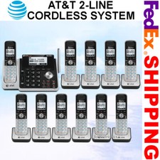 AT T TL88102 2-LINE DECT 6.0 PHONE SYSTEM - TOTAL OF 11 CORDLESS - BRAND NEW