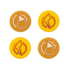 Yellow 4PCS Silicone Thumb Grip Cover Caps Set For Nintendo Switch & Lite & Oled