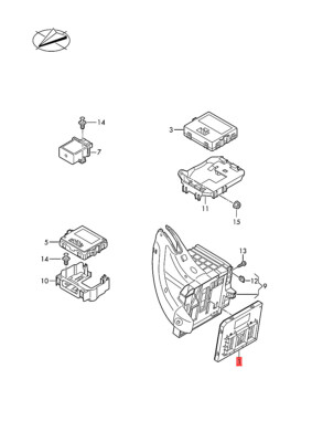 Genuine AUDI VW A3 S3 RS3 Sportb. Lim. Onboard Supply Control Unit 5WA937086BQ