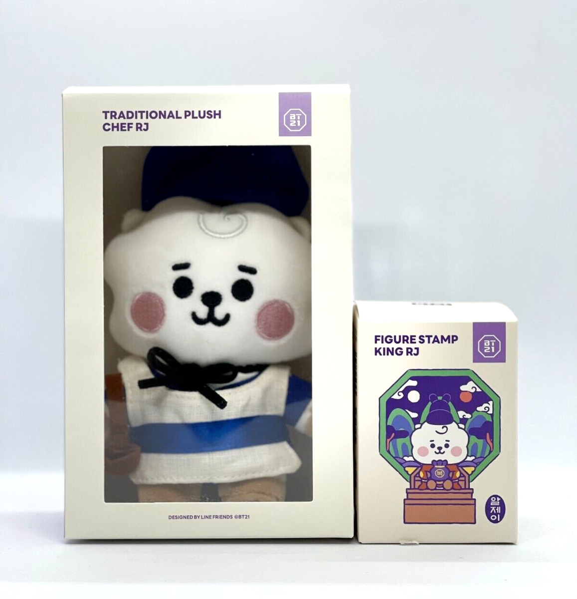 BT21 RJ BABY KING STAMP K-EDITION Good Luck Stamp Plush Bundle | eBay
