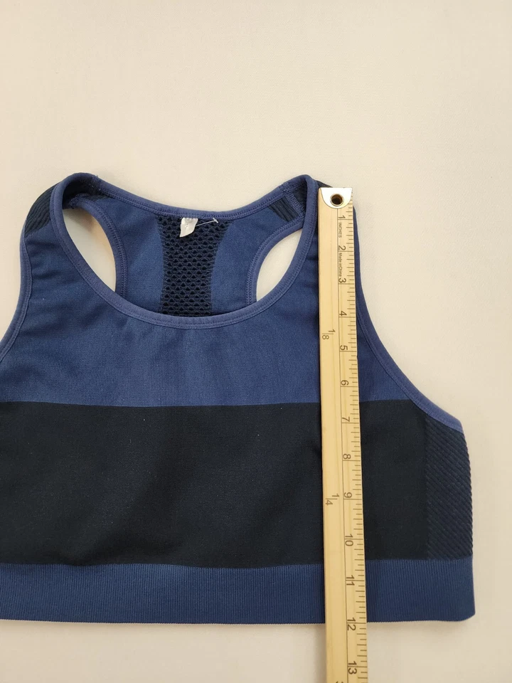 Sujetador deportivo reversible para mujer Target M azul entrenamiento deportivo crossfit sin costuras Foto 2 de 4