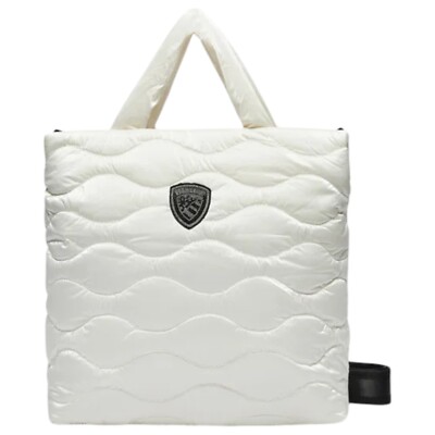 Borsa Donna Blauer Marfa Con Tracolla Trama Imbottita Nylon White