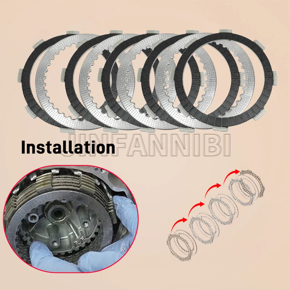 Clutch Friction Plates Kit w/Gasket for Kawasaki KX80 1998-2000 KX85 2001-2024 - Image 4 of 4