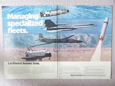 1/1983 PUB LOCKHEED SPACE TITUSVILLE SPACE SHUTTLE U-2 SR-71 BLACKBIRD AGENA AD