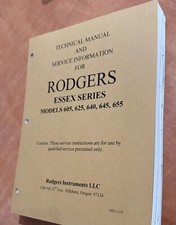 Rodgers Essex Series Model 605, 625, 640, 645, 655 Technical and Service Manual