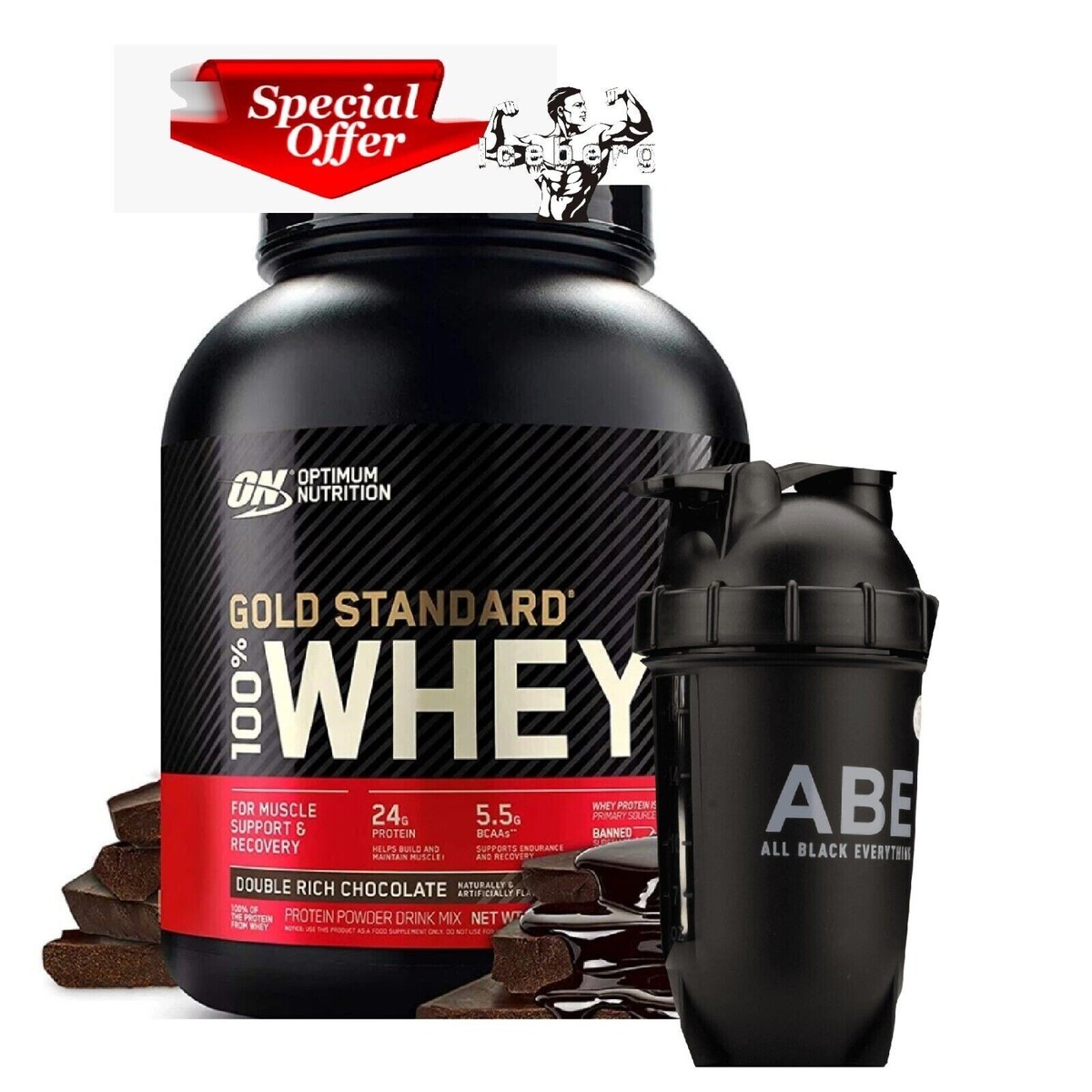 Optimum Nutrition Gold Standard 100% whey ABE BULLET SHAKER