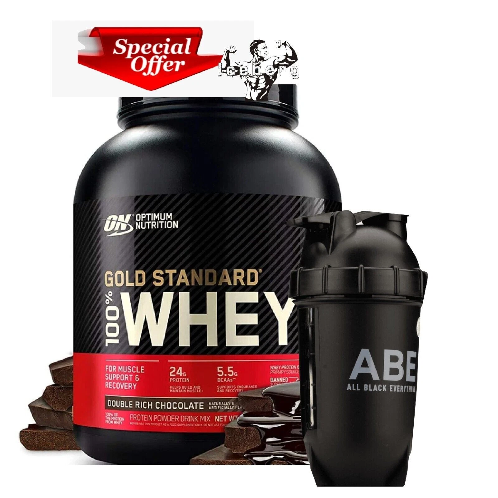 Optimum Nutrition Gold Standard 100% whey 2.2kg BULLET SHAKER!!!