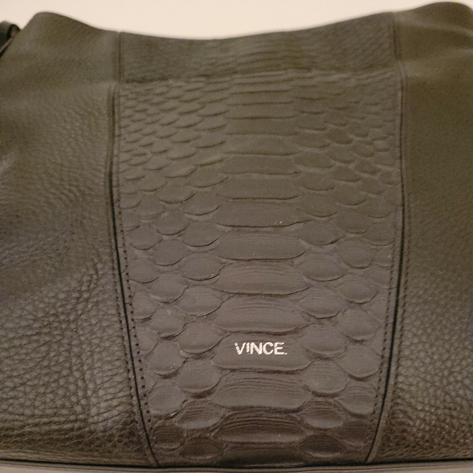 Vince Python Embossed black leather bag 11538363 - image 2