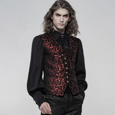 Punk Rave Gothic Goth Vintage Victorian Waistcoat Weste Leonardo  Berryblood