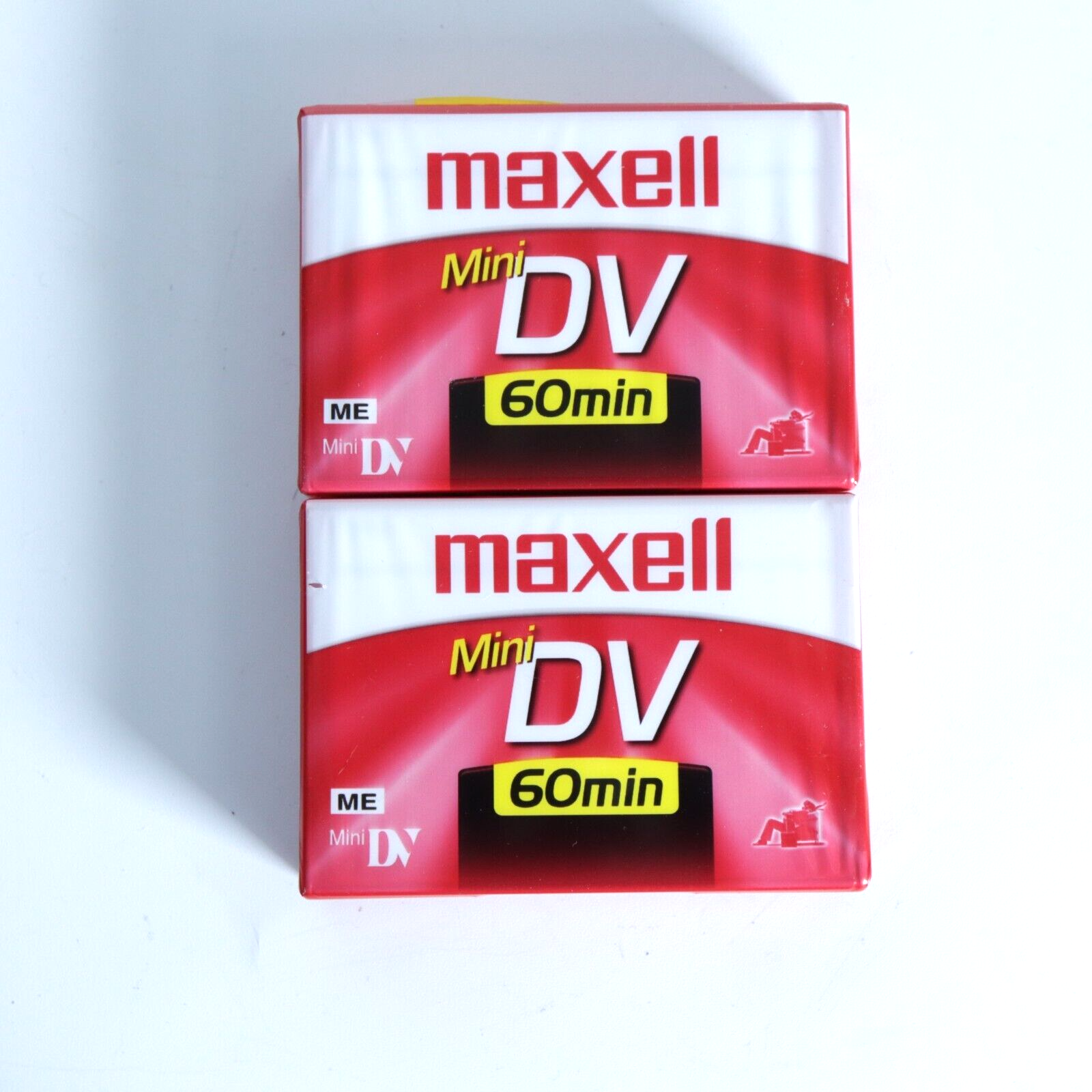 Lot of 2 Maxell Mini DV 60 Minute Blank Video Cassette Tapes DVM60SE, NEW SEALED