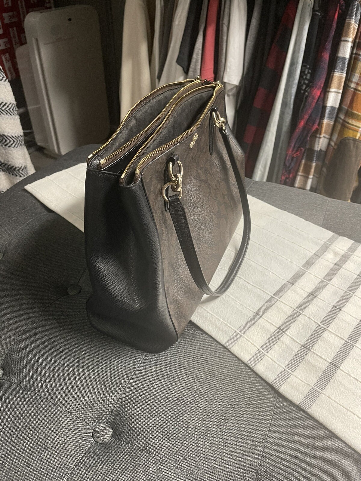 Brown Leather Coach Purse eBay