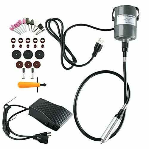 Herramienta giratoria talladora amoladora de eje flexible control de pedal eléctrico colgante 380 W 1/4" HP - Imagen 1 de 10