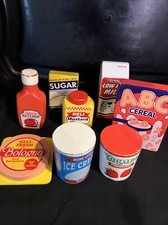 8 Piece Melissa  Doug Fridge Food Ages 3 Wooden Kitchen Groceries