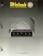 RARE McIntosh 1999 50TH ANNIVERSARY C15 PREAMPLIFIER 4 PAGE BROCHURE