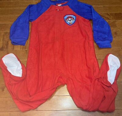 Paw Patrol Toddler Boy Marshall Red Footed Blanket Sleeper Pajamas PJs New 5T