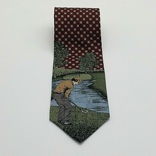 Pebble Beach Neckwear Silk Tie Golf Golfing Novelty Made in USA