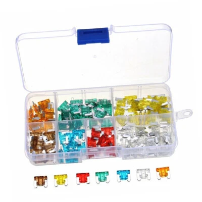 100x Sortiment Mini KFZ-Sicherungen 11mm 5-30A Autosicherungen Flachsicherungen - Bild 1 von 4