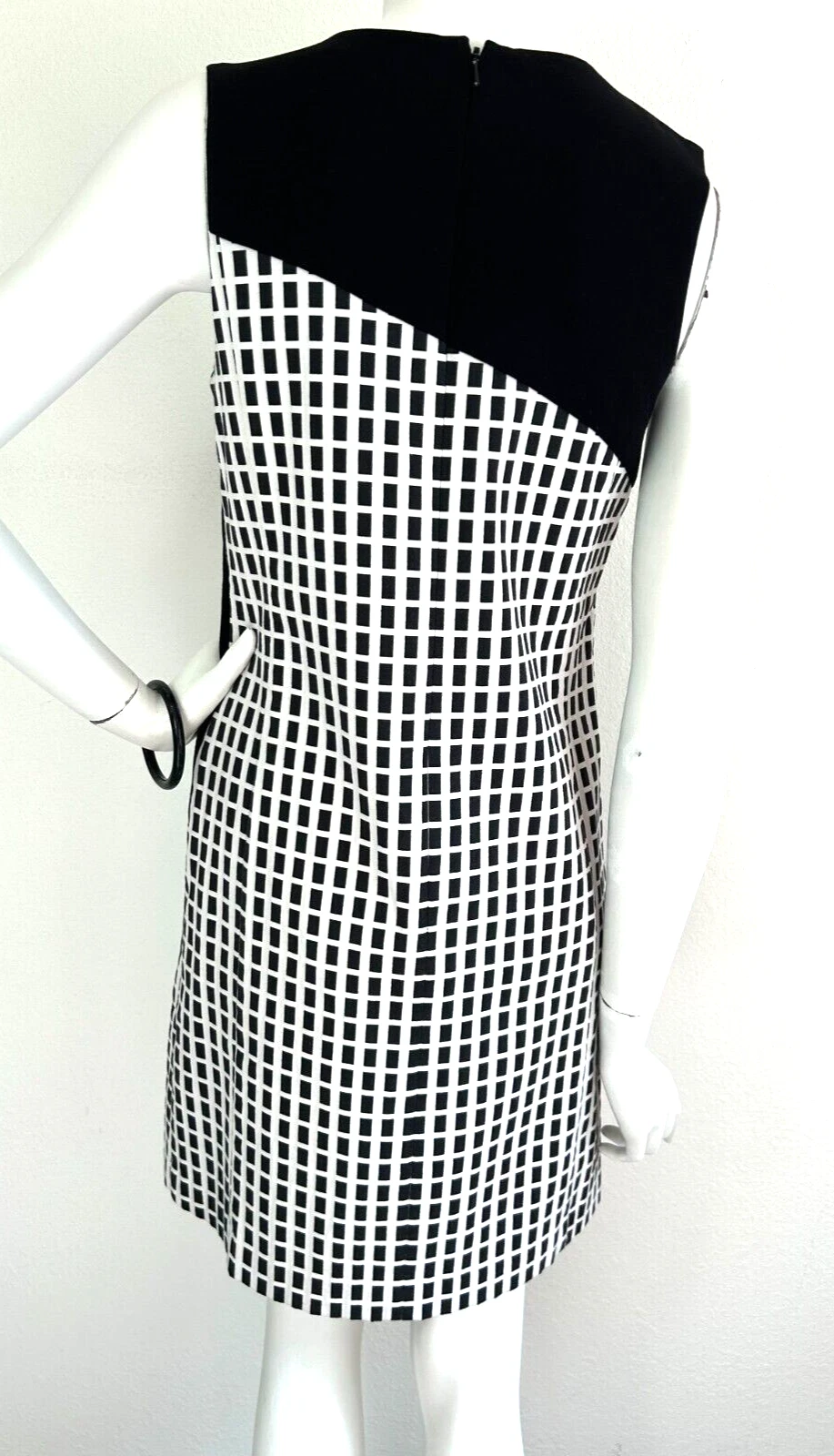 VETEMENTS Tubino abito alogeno ColorBlock geometrico senza maniche girocollo nero taglia X Small
