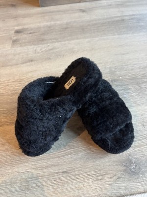 UGG Australia Fluff Yeah Women's Slide Sandal, Size US 6- Black