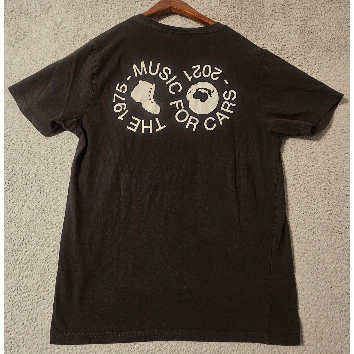 The 1975 Music For Cars 2021 NOACF Band T-Shirt Mens Large Black Graphic Tee View 2